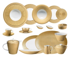 Raynaud, Minéral gold, Grand dining set for 8 persons