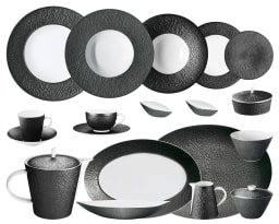 Raynaud, Minéral irisé Black, Grand dining set for 8 persons