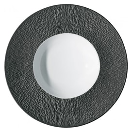 Raynaud, Minéral irisé Black, Deep plate with rim, large