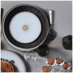 Raynaud, Minéral irisé Black, Grand dining set for 8 persons