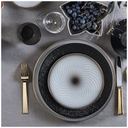 Raynaud, Minéral irisé Black, Dinner set for 6 persons
