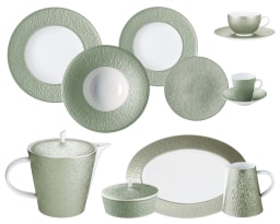 Raynaud, Minéral irisé Celadon, Essential set for 6 persons