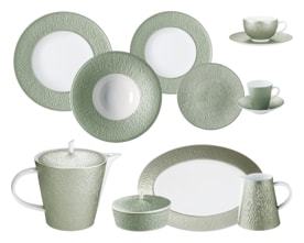 Raynaud, Minéral irisé Celadon, Essential set for 6 persons