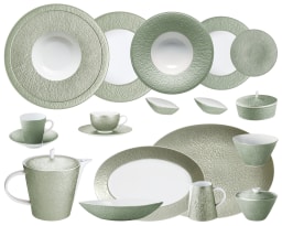 Raynaud, Minéral irisé Celadon, Grand dining set for 8 persons