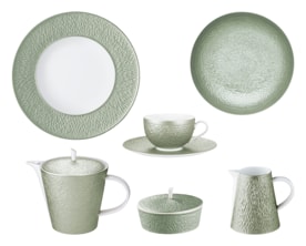 Raynaud, Minéral irisé Celadon, Breakfast set for 6 persons