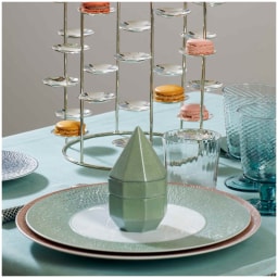 Raynaud, Minéral irisé Celadon, Breakfast set for 6 persons