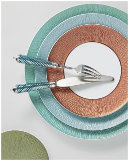 Raynaud, Minéral irisé Celadon, Grand dining set for 8 persons