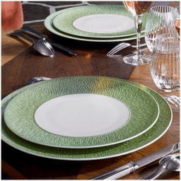 Raynaud, Minéral irisé Celadon, Dinner set for 6 persons