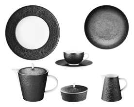 Raynaud, Minéral irisé Black, Breakfast set for 6 persons