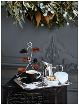 Raynaud, Minéral irisé Black, Breakfast set for 6 persons