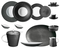 Raynaud, Minéral irisé Black, Dinner set for 6 persons