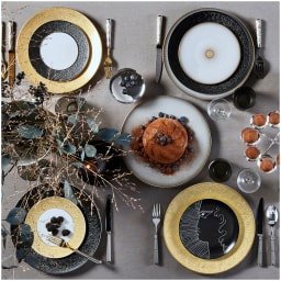 Raynaud, Minéral irisé Black, Dinner set for 6 persons