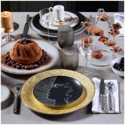 Raynaud, Minéral irisé Black, Breakfast set for 6 persons