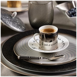 Raynaud, Minéral irisé Black, Breakfast set for 6 persons