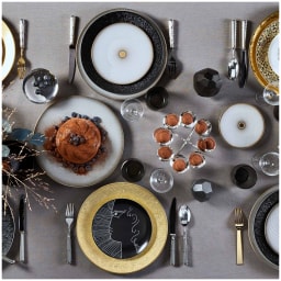 Raynaud, Minéral irisé Black, Dinner set for 6 persons