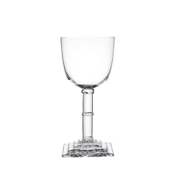 Lobmeyr, Hoffmann Goblets, Stufenschliff Pokal, with square stepped foot