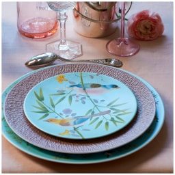 Raynaud, Minéral irisé Celadon, Grand dining set for 8 persons