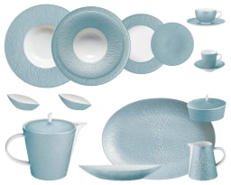Raynaud, Minéral irisé Sky Blue, Dinner set for 6 persons