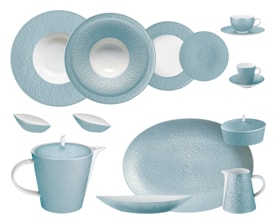 Raynaud, Minéral irisé Sky Blue, Dinner set for 6 persons