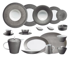 Raynaud, Minéral irisé Dark Grey, Grand dining set for 8 persons