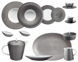 Raynaud, Minéral irisé Dark Grey, Dinner set for 6 persons