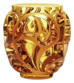 Lalique, Tourbillons vases, Vase, amber
