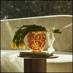 Lalique, Tourbillons vases, Vase, amber