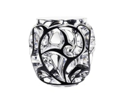 Lalique, Tourbillons vases, Grand vase, black enamelled