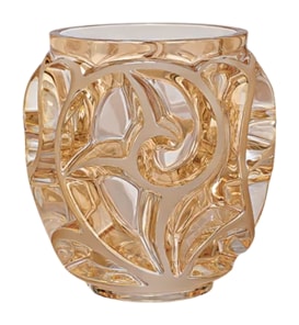 Lalique, Tourbillons vases, Small vase, gold luster