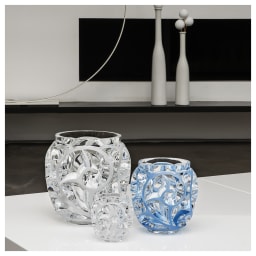 Lalique, Tourbillons vases, Small vase, clear