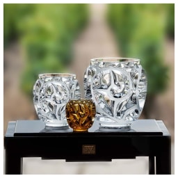 Lalique, Tourbillons vases, Small vase, amber