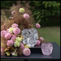 Lalique, Tourbillons vases, Small vase, pink luster