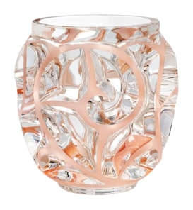 Lalique, Tourbillons vases, Small vase, coral patina