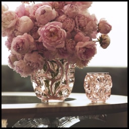 Lalique, Tourbillons vases, Small vase, coral patina