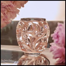 Lalique, Tourbillons vases, Small vase, coral patina
