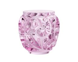 Lalique, Tourbillons vases, Grand vase, pink luster