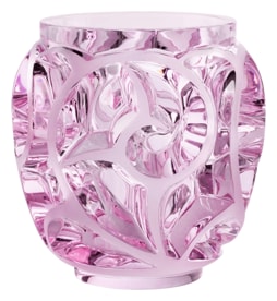 Lalique, Tourbillons vases, Grand vase, pink luster
