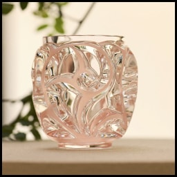 Lalique, Tourbillons vases, Small vase, coral patina
