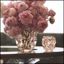 Lalique, Tourbillons vases, Vase, coral patina