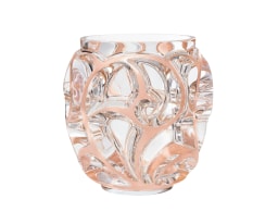 Lalique, Tourbillons vases, Xxl vase, coral patina