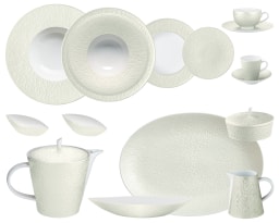 Raynaud, Minéral irisé Shell, Dinner set for 6 persons