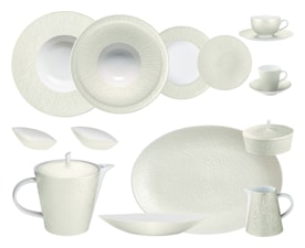Raynaud, Minéral irisé Shell, Dinner set for 6 persons