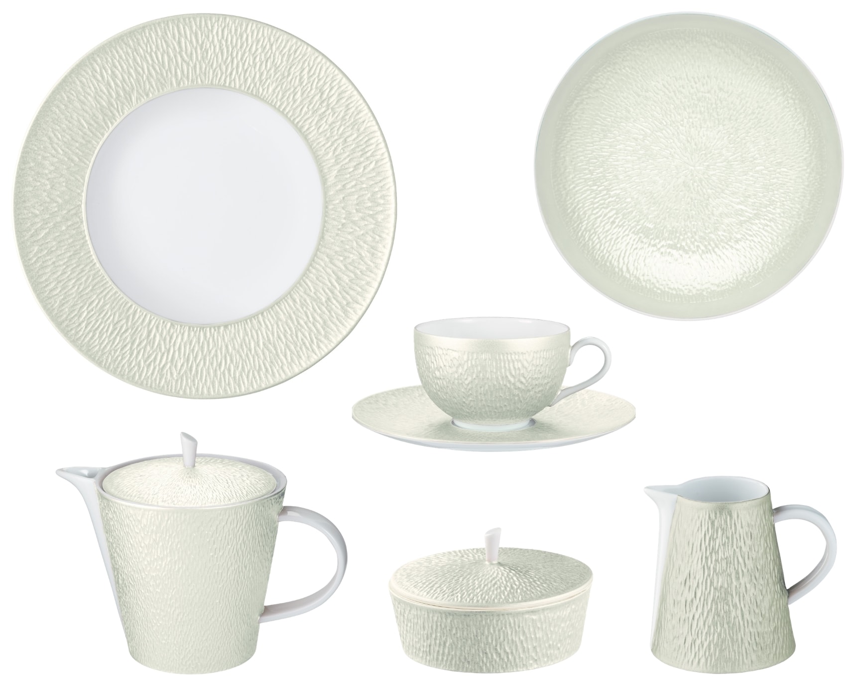 Raynaud, Minéral irisé Shell, Breakfast set for 6 persons