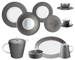 Raynaud, Minéral irisé Dark Grey, Essential set for 6 persons