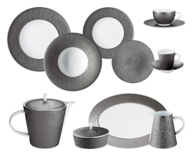 Raynaud, Minéral irisé Dark Grey, Essential set for 6 persons