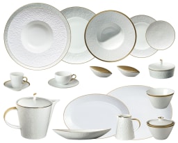 Raynaud, Minéral Gold Rim, Grand dining set for 8 persons