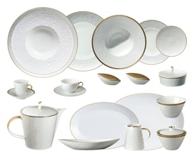 Raynaud, Minéral Gold Rim, Grand dining set for 8 persons