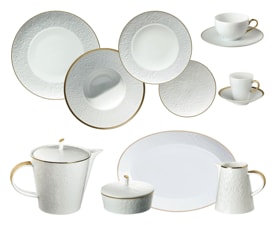 Raynaud, Minéral Gold Rim, Essential set for 6 persons