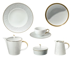 Raynaud, Minéral Gold Rim, Breakfast set for 6 persons