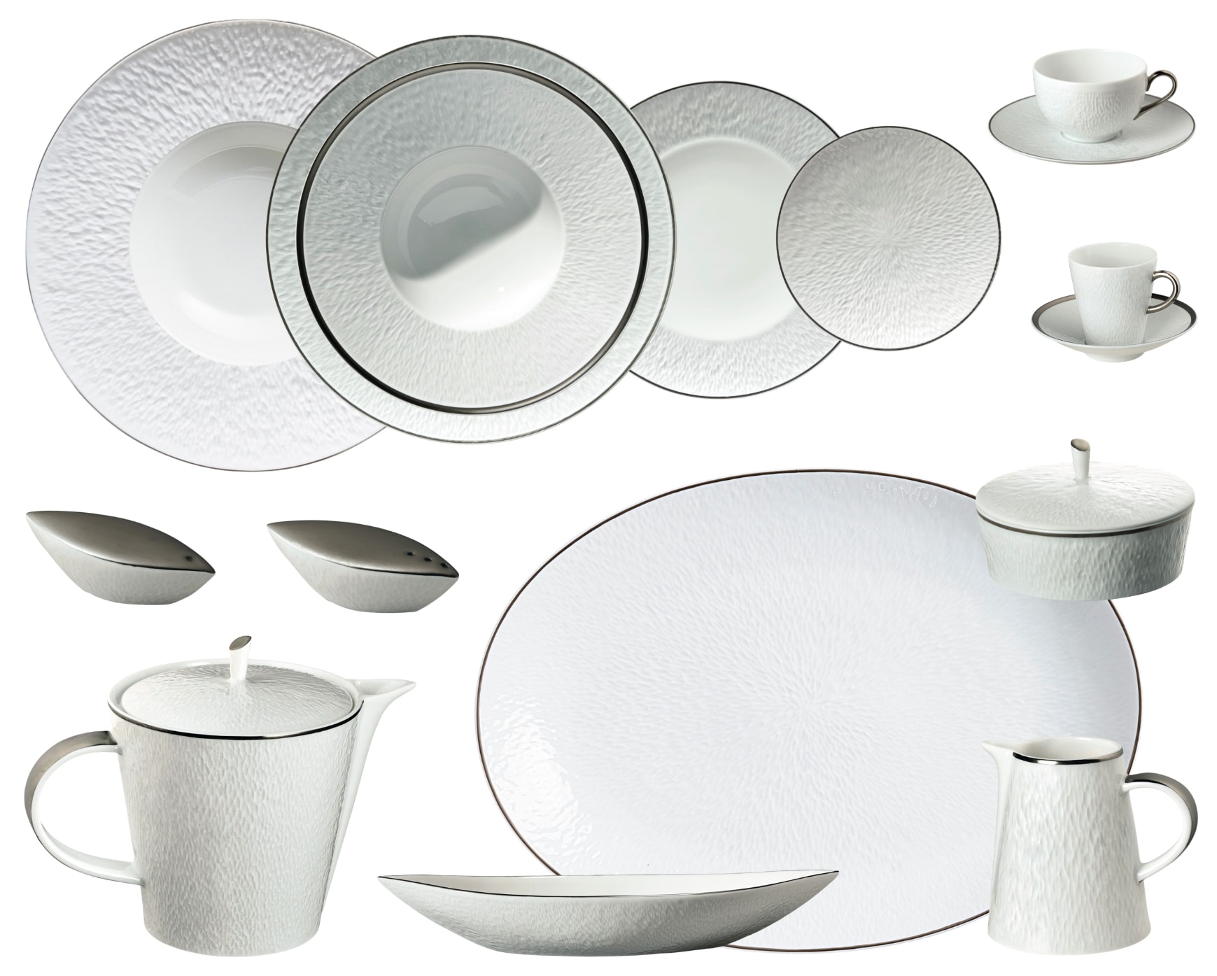 Raynaud, Minéral platinum, Dinner set for 6 persons